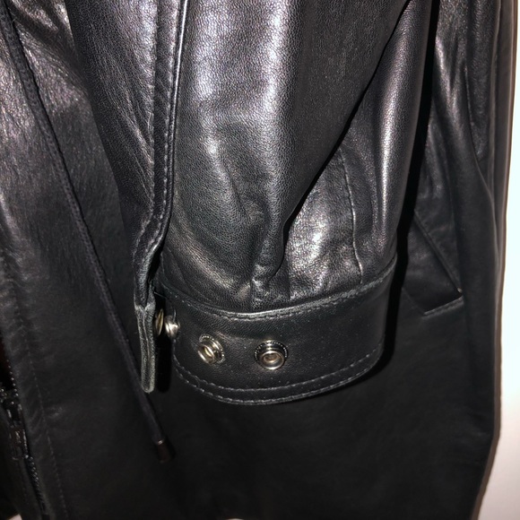Danier Black Leather Coat - Picture 5 of 5